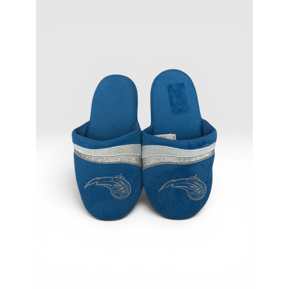 Forever Collectibles Orlando Magic NBA Slippers Womens Large 9-10 Blue Glitter